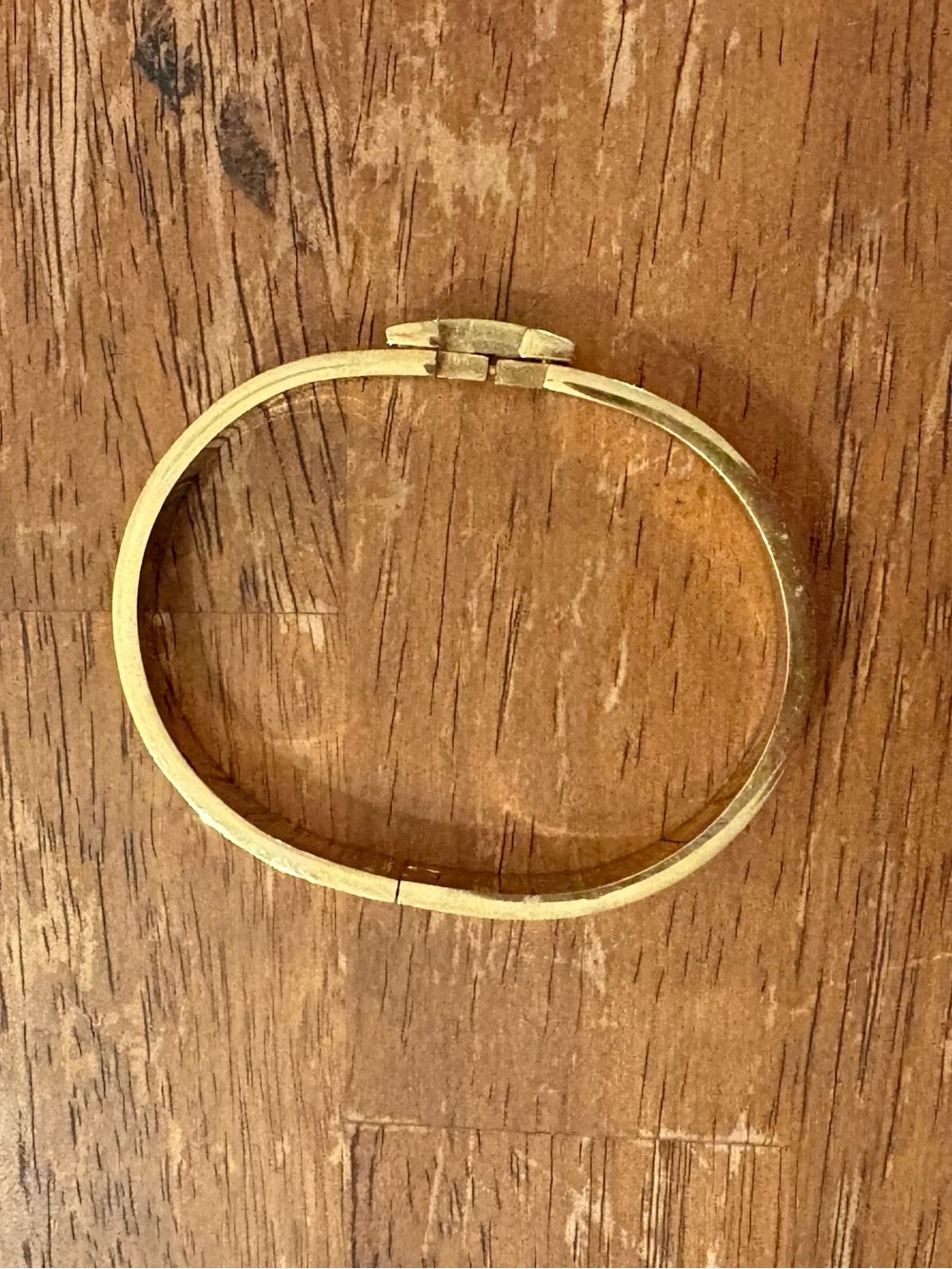 Hermes Gold and Light Pink Enamel H Bracelet - Picture 4 of 4
